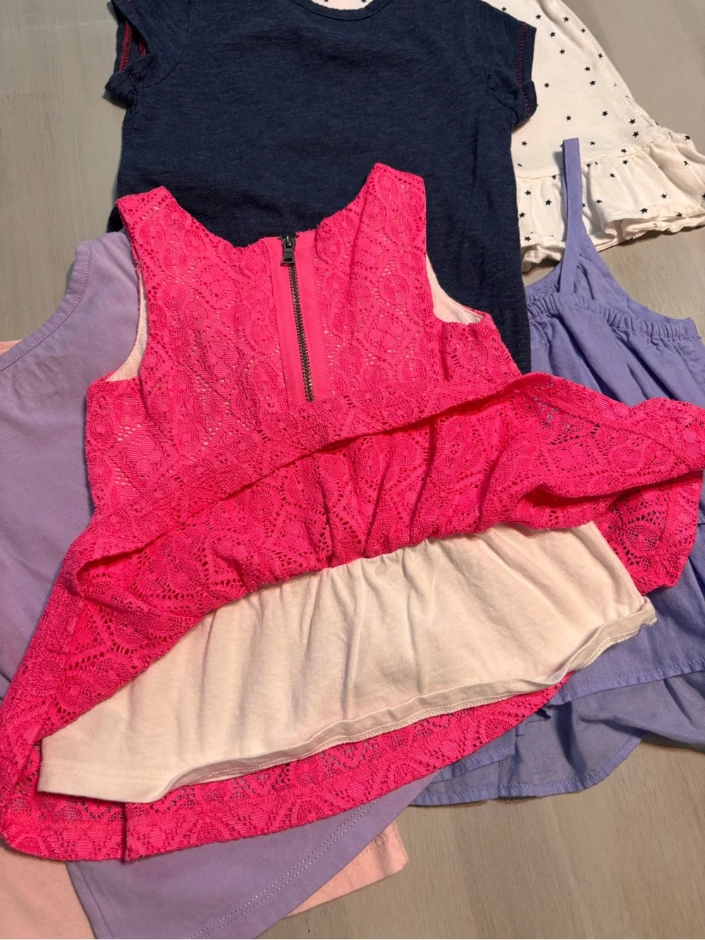 Kids Girls 3t Bundle Lot Set of 6 Tees Tank Tops